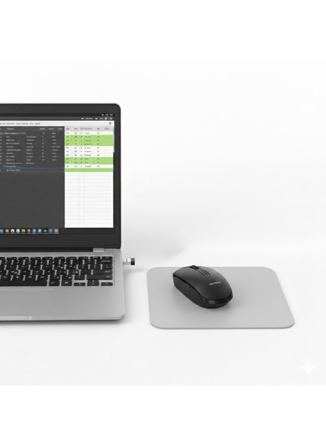 فين ديونز فأرة لاسلكية VEN-DENS VD-MS006 بتردد 2.4 جيجاهرتز مع مستقبل USB، ودقة DPI قابلة للتعديل، وتتبع سلس. - Image 2